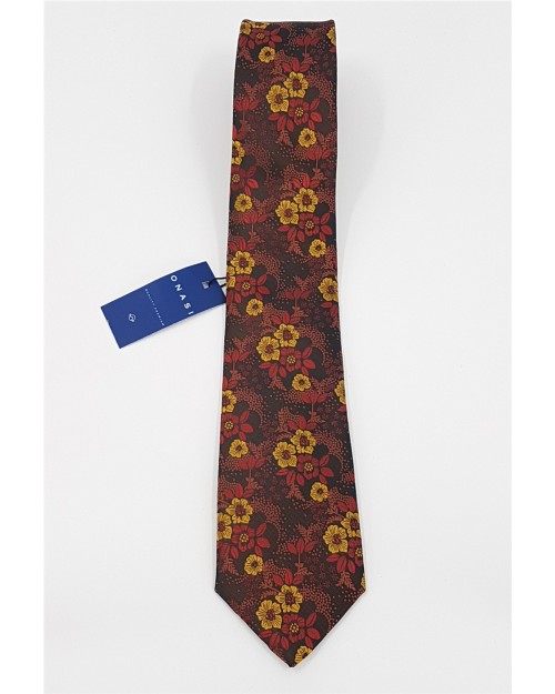 CORBATA DE SEDA CON FLORES