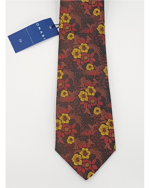 CORBATA DE SEDA CON FLORES