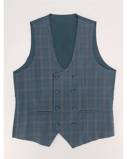 CHALECO CUADROS CRUZADO