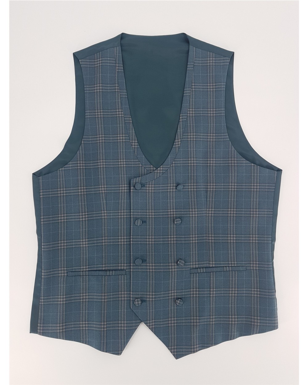 CHALECO CUADROS CRUZADO