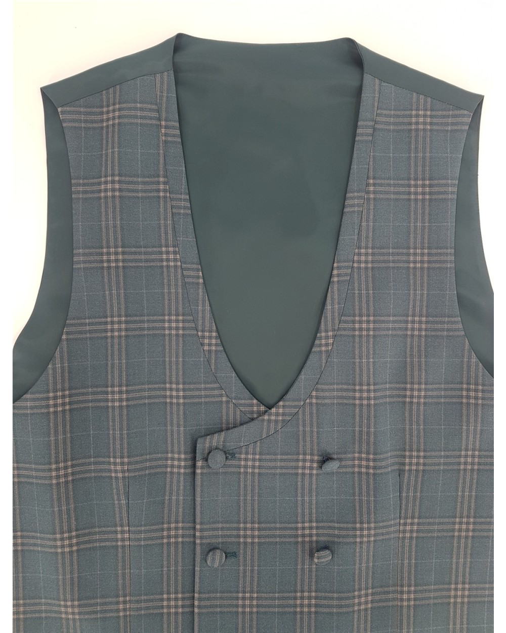 CHALECO CUADROS CRUZADO