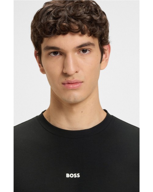 CAMISETA DE ALGODON ELASTICO CON LOGO