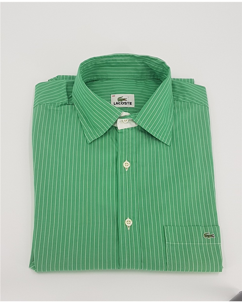 CAMISA M/L RAYAS KAKI