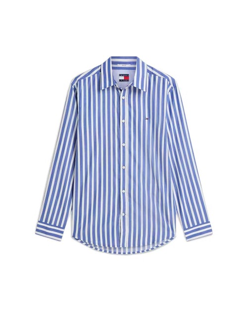 CAMISA DE POPELIN DE ALGODON DE RAYAS