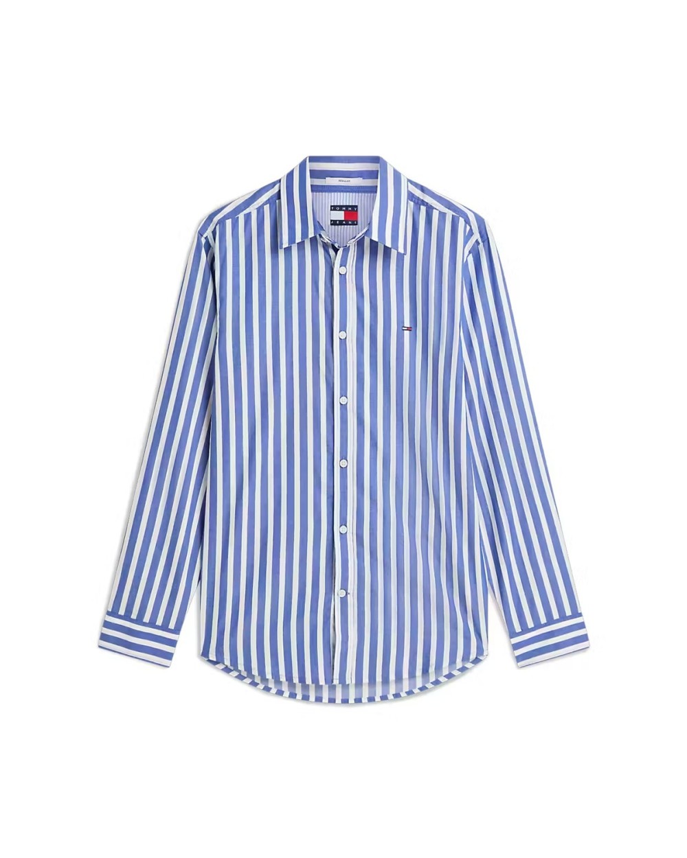 CAMISA DE POPELIN DE ALGODON DE RAYAS