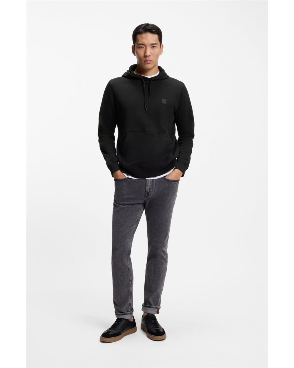 SUDADERA CON CAPUCHA EN FELPA DE ALGODÓN