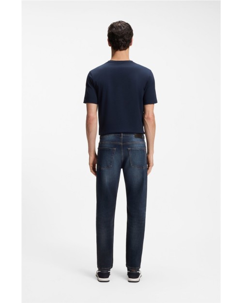 VAQUEROS REGULAR FIT EN SUAVE DENIM NEGRO AZULADO