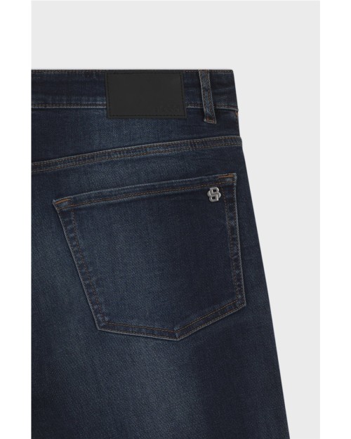 VAQUEROS REGULAR FIT EN SUAVE DENIM NEGRO AZULADO