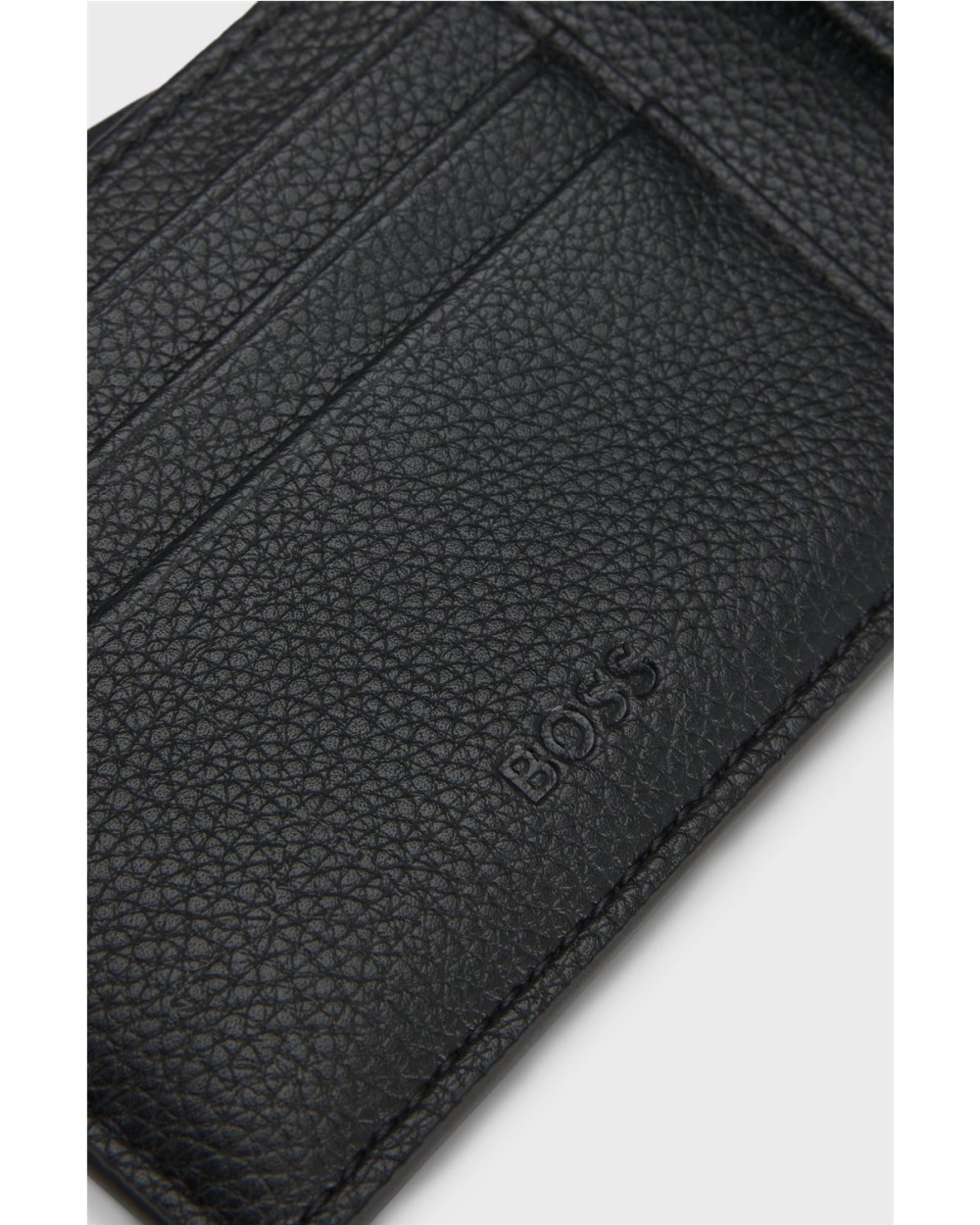 CARTERA PLEGABLE GRANULADA CON RIBRETE CON RAYA DE LA MARCA