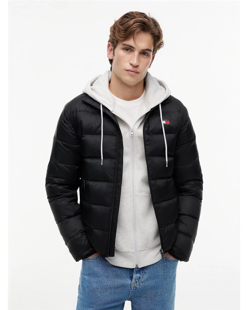 CHAQUETA AMPLIA PLEGABLE DE PLUMÓN EN TEJIDO RIPSTOP