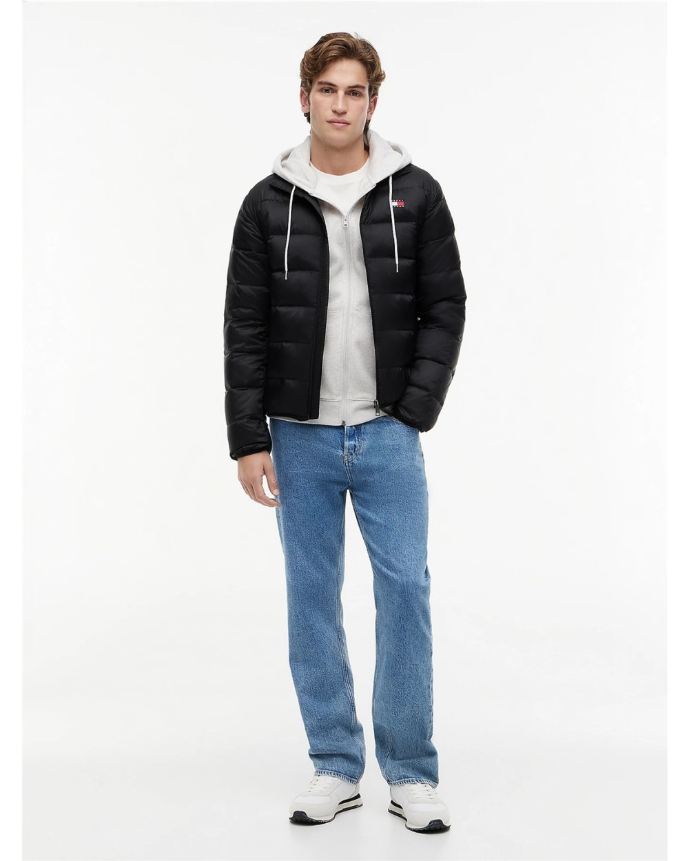 CHAQUETA AMPLIA PLEGABLE DE PLUMÓN EN TEJIDO RIPSTOP