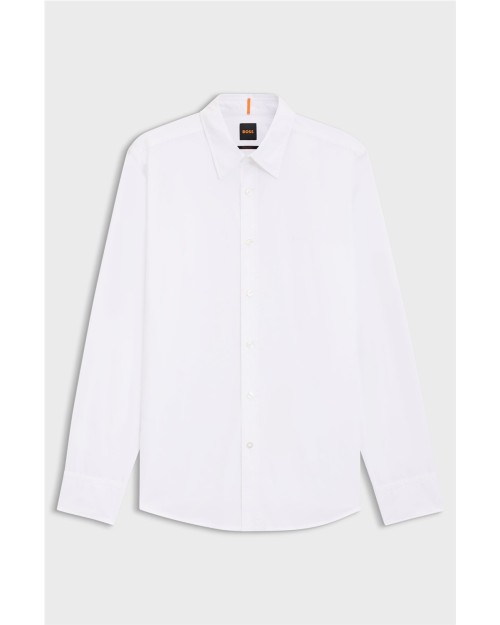 CAMISA REGULAR FIT EN POPELÍN DE ALGODÓN
