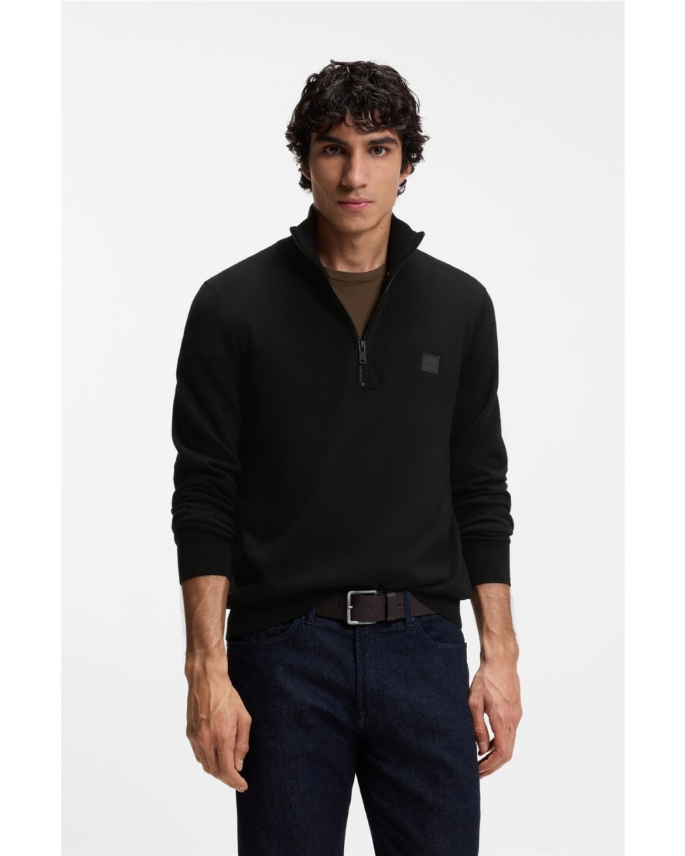 JERSEY CON CUELLO DE ALGODÓN Y CACHEMIRA