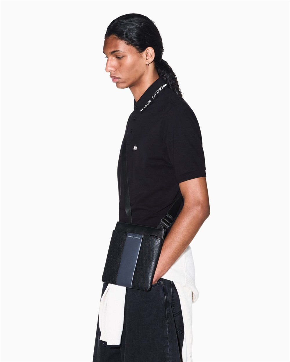 BOLSO PLANO CON FRANJA VERTICAL
