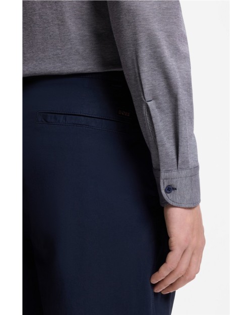 CAMISA SLIM FIT DE PUNTO DE ALGODÓN JASPEADO