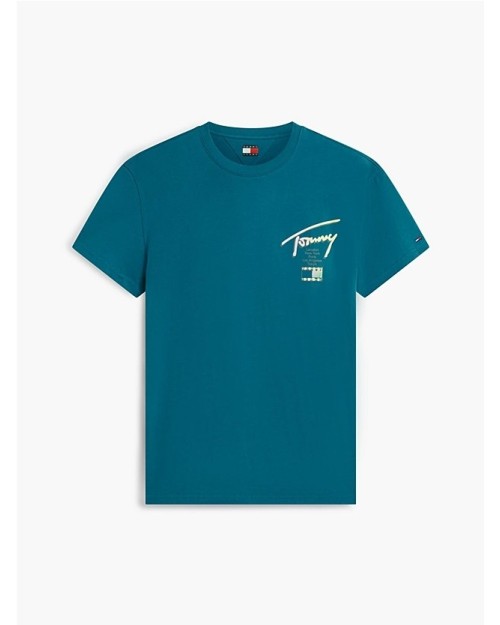 CAMISETA DE CUELLO REDONDO CON LOGO CON FIRMA