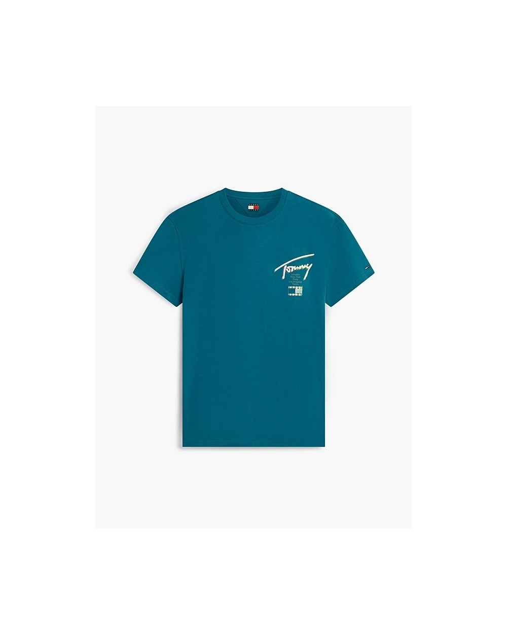 CAMISETA DE CUELLO REDONDO CON LOGO CON FIRMA