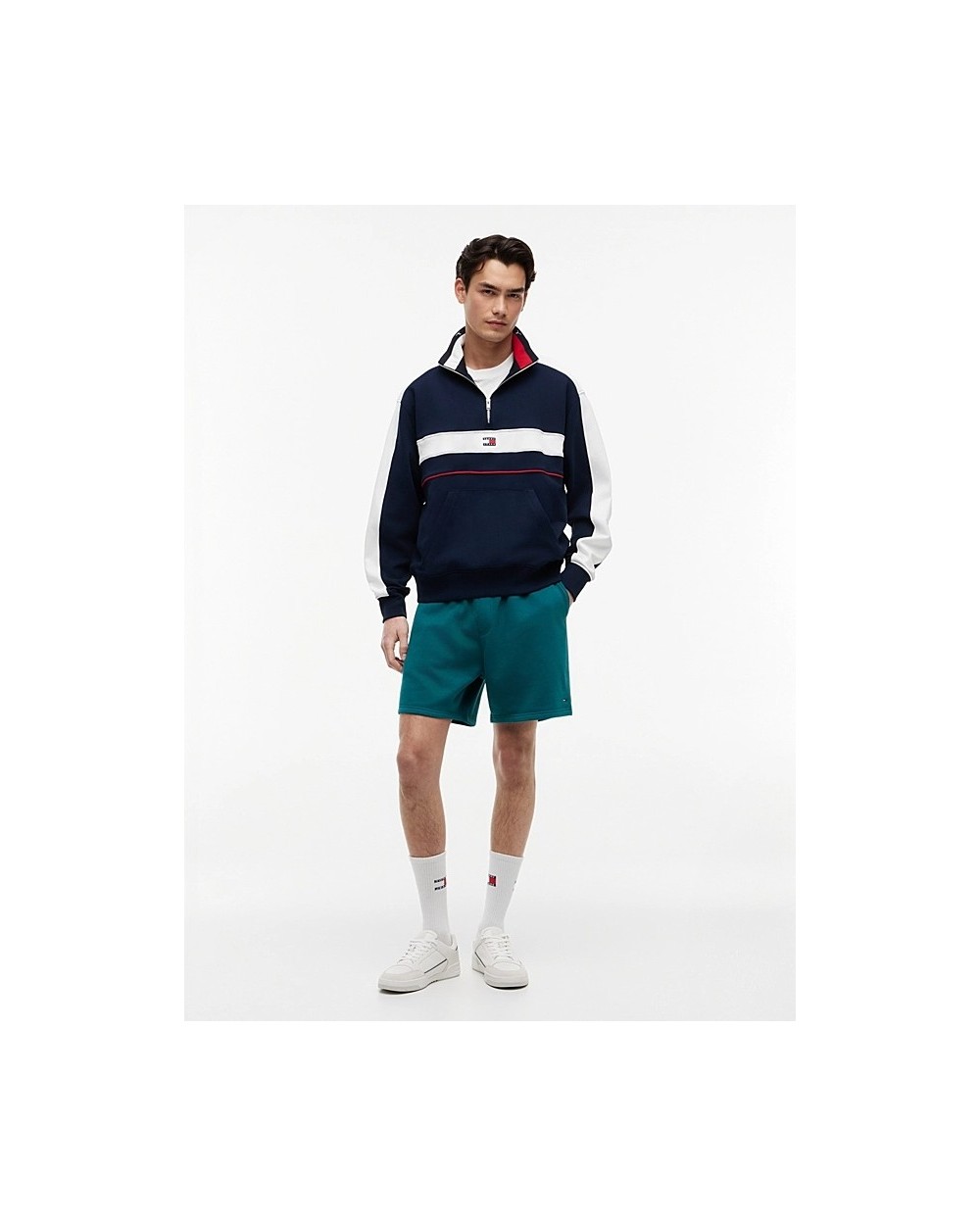 SUDADERA COLOR BLOCK CON CREMALLERA