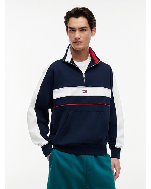 SUDADERA COLOR BLOCK CON CREMALLERA