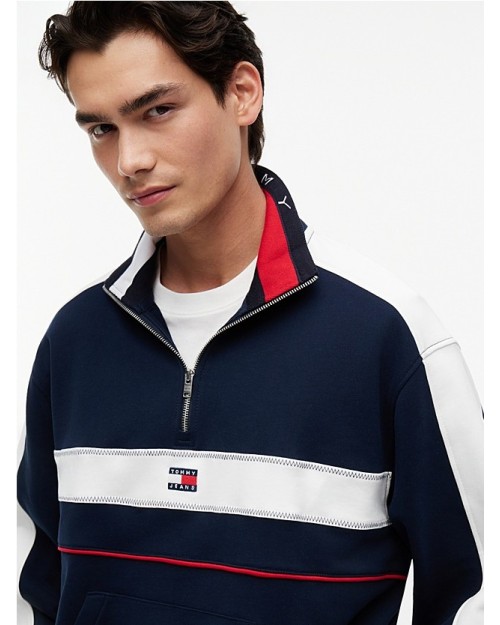 SUDADERA COLOR BLOCK CON CREMALLERA
