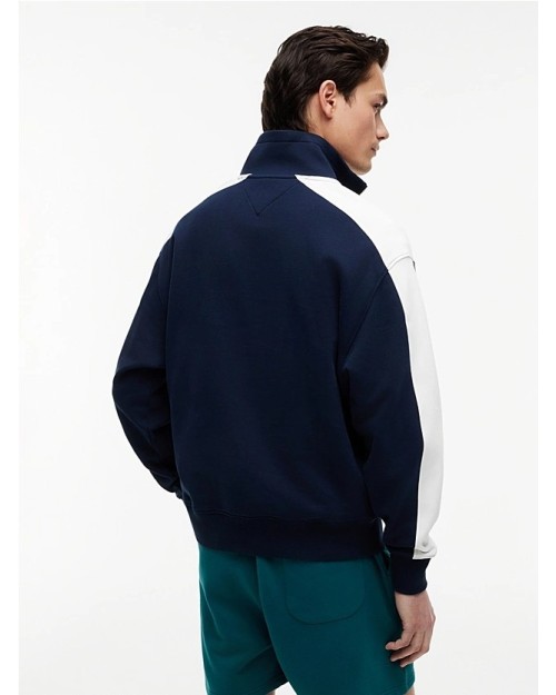 SUDADERA COLOR BLOCK CON CREMALLERA