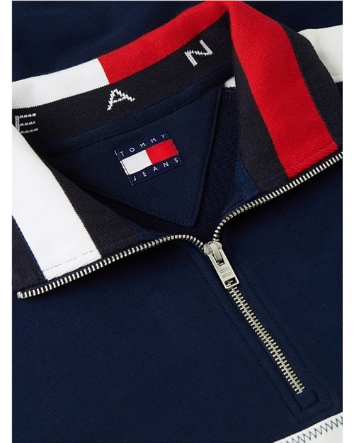 SUDADERA COLOR BLOCK CON CREMALLERA