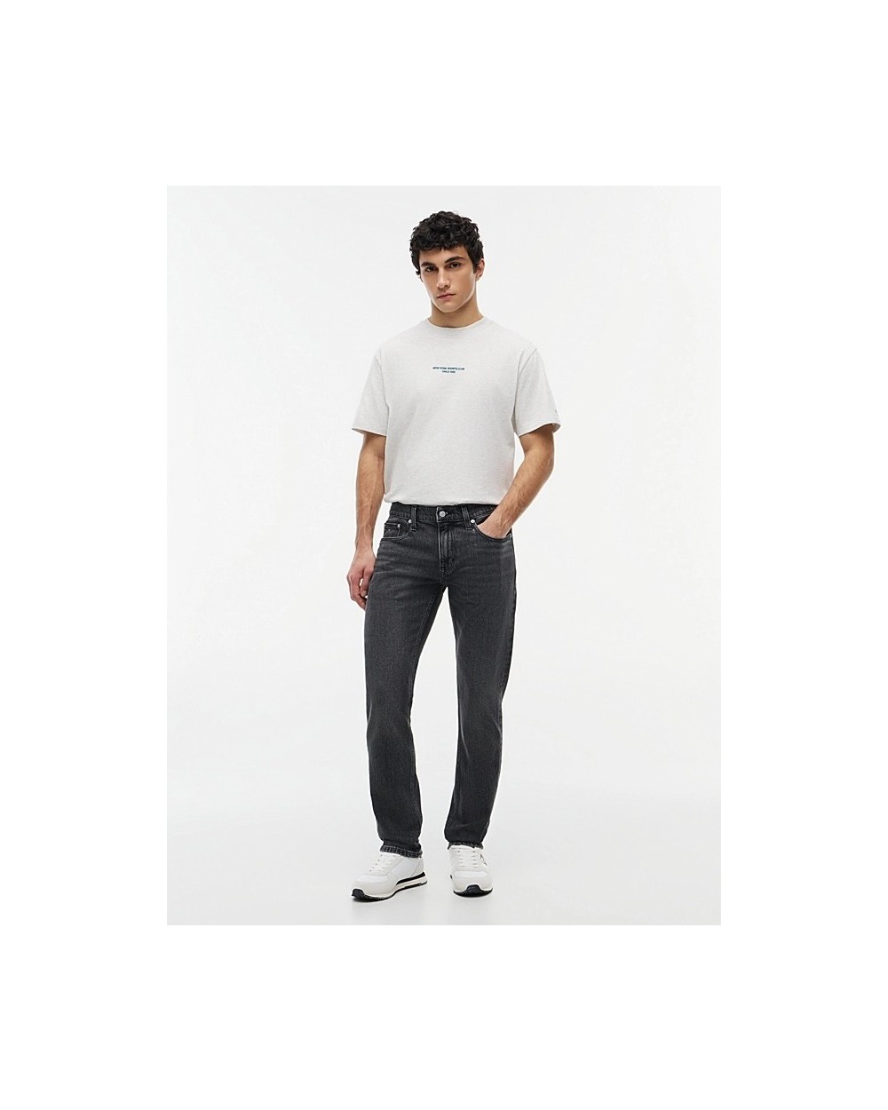 PANTALON SCANTON NEGROS SLIM CON EFECTO DESTEÑIDO