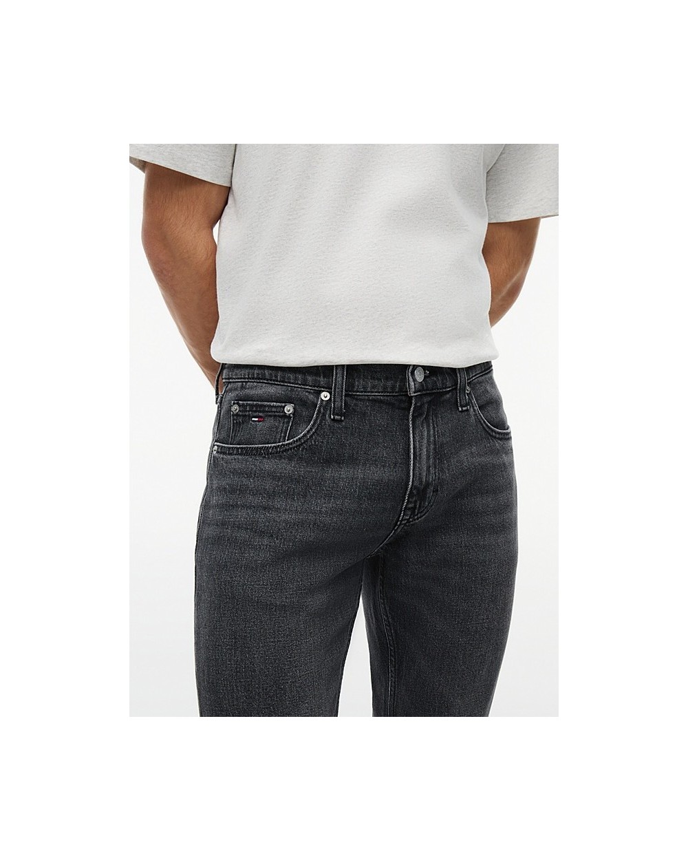 PANTALON SCANTON NEGROS SLIM CON EFECTO DESTEÑIDO