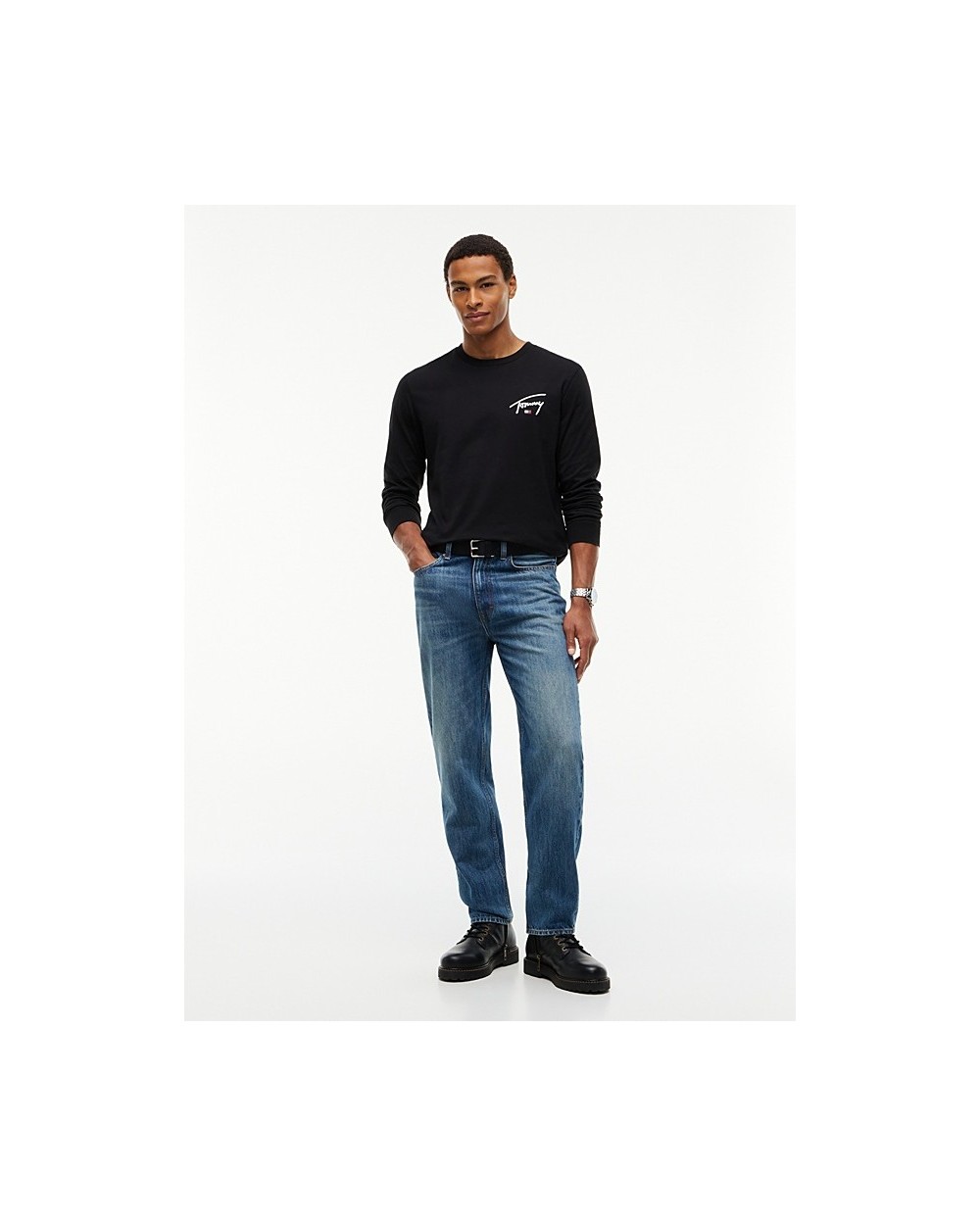 CAMISETA DE MANGA LARGA SLIM CON LOGO
