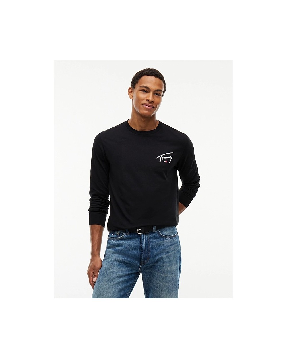 CAMISETA DE MANGA LARGA SLIM CON LOGO