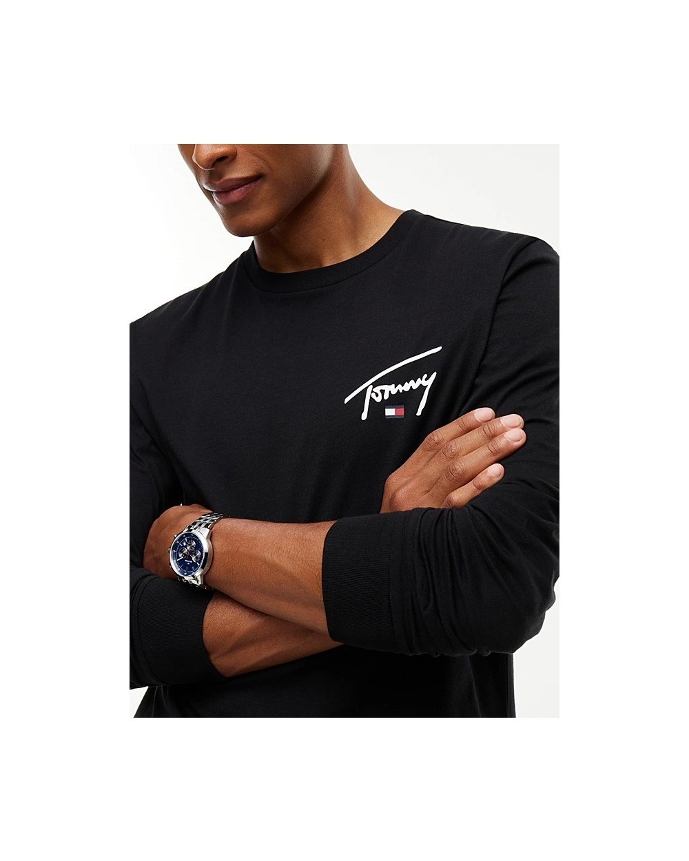 CAMISETA DE MANGA LARGA SLIM CON LOGO