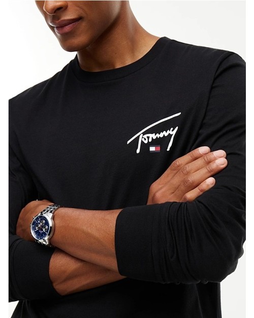 CAMISETA DE MANGA LARGA SLIM CON LOGO