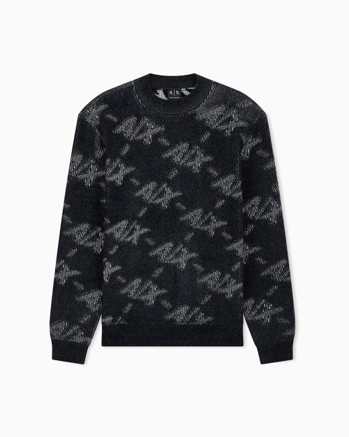 JERSEY DE CUELLO REDONDO CON MONOGRAMA