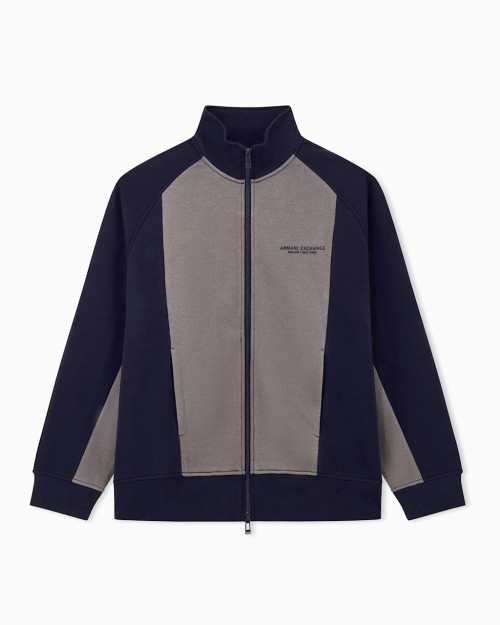 SUDADERA DE ALGODON ELASTICO CON CREMALLERA