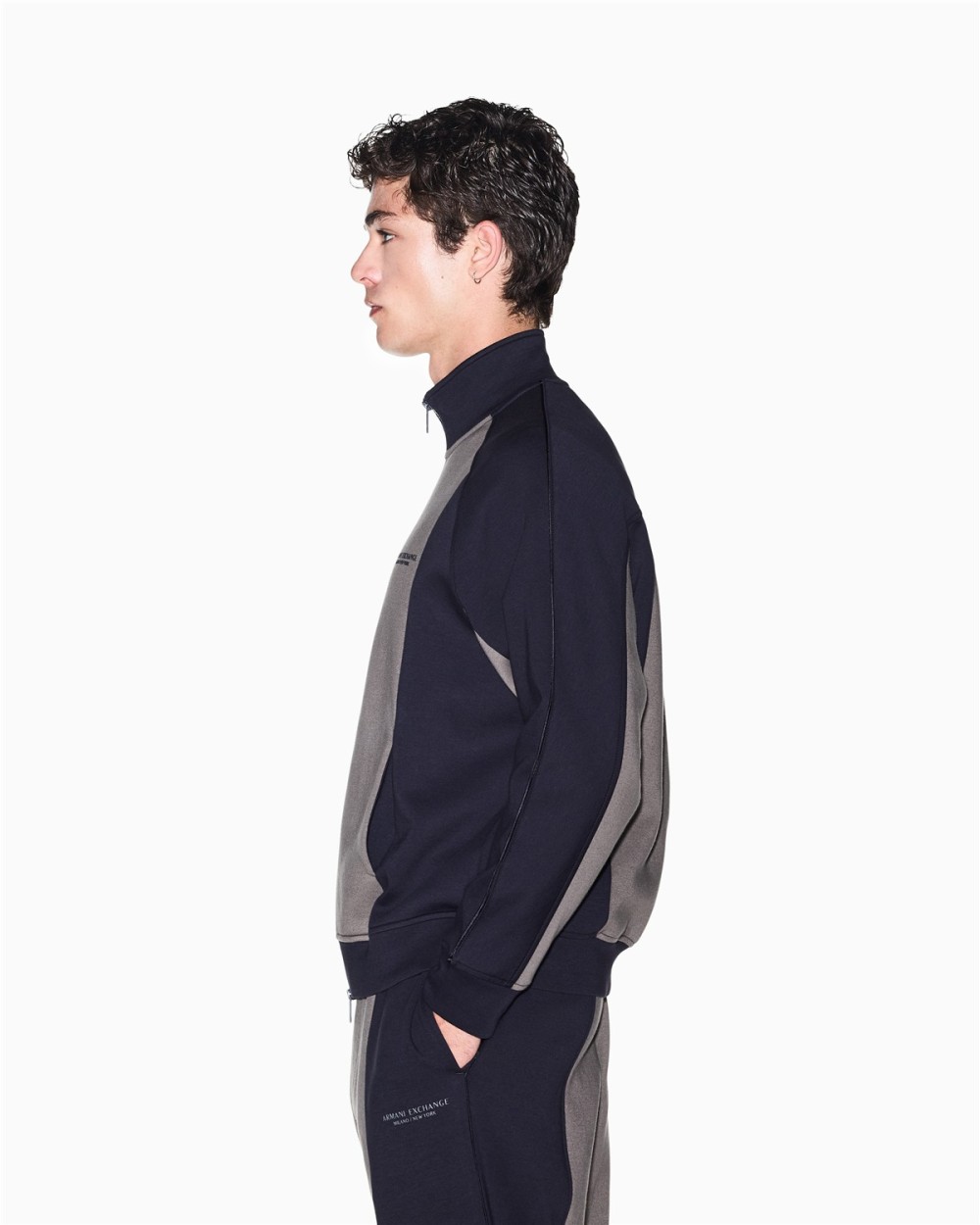 SUDADERA DE ALGODON ELASTICO CON CREMALLERA