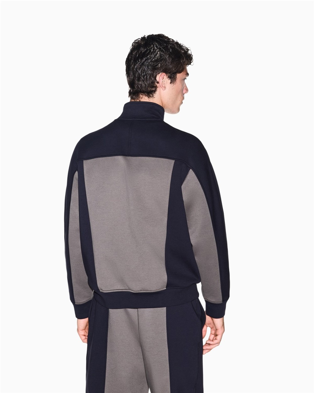 SUDADERA DE ALGODON ELASTICO CON CREMALLERA