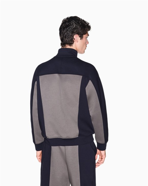 SUDADERA DE ALGODON ELASTICO CON CREMALLERA