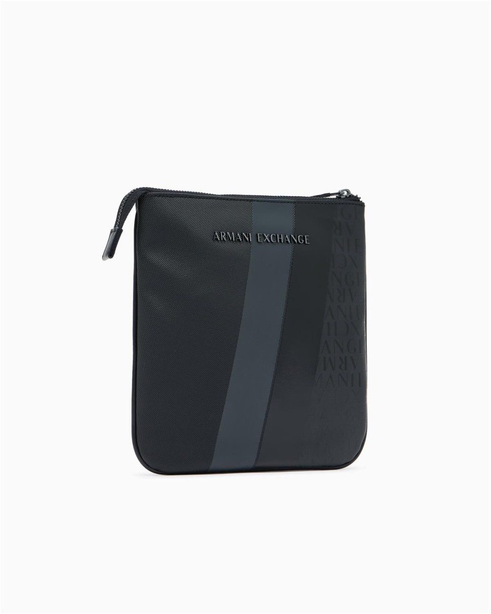 BOLSO BANDOLERA PLANO CON MONOGRAMA Y RAYAS