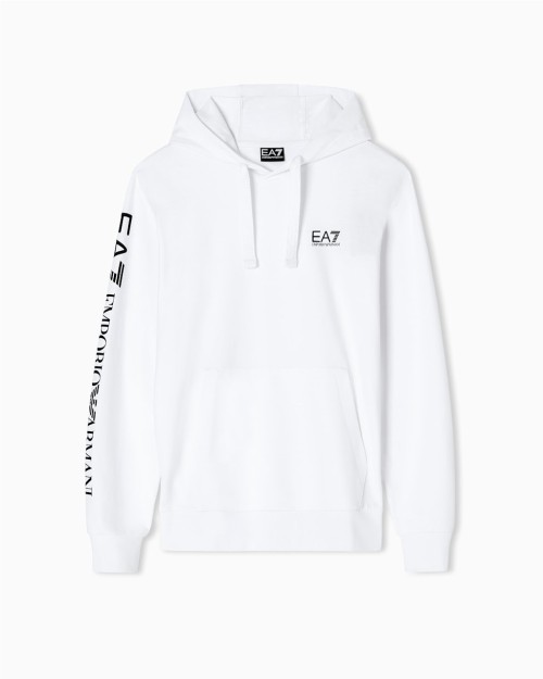 SUDADERA DE ALGODON LOGO CON CAPUCHA Y BOLSILLO