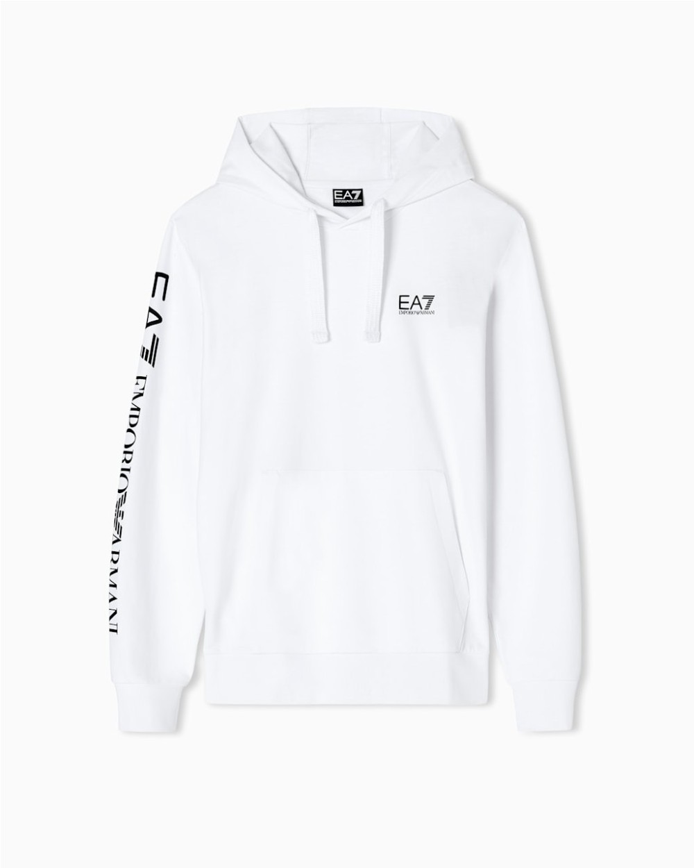 SUDADERA DE ALGODON LOGO CON CAPUCHA Y BOLSILLO