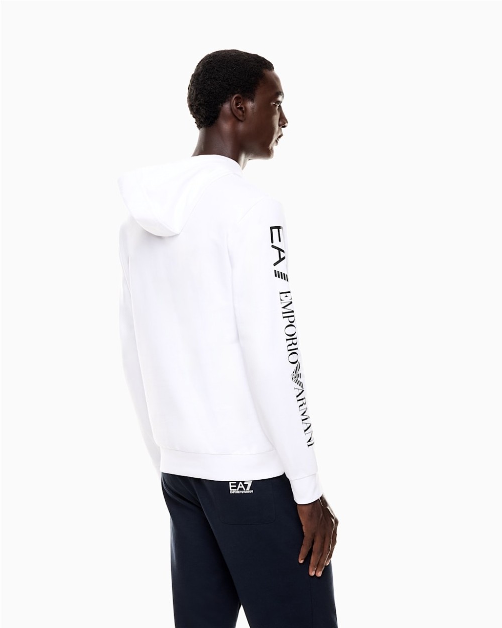 SUDADERA DE ALGODON LOGO CON CAPUCHA Y BOLSILLO