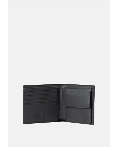 CARTERA PLEGABLE CON MONEDERO Y DETALLES EN RELIEVE