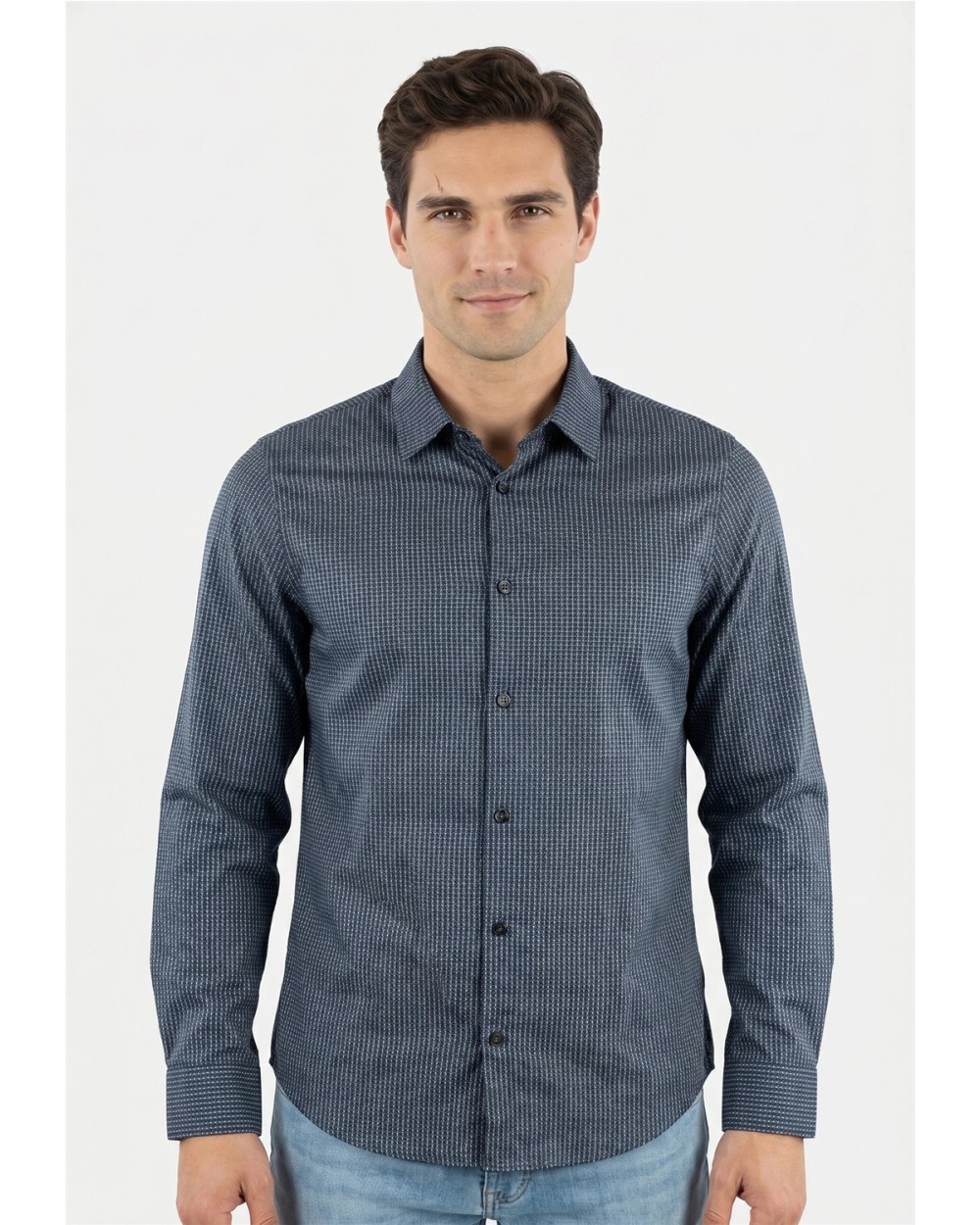 CAMISA DE MANGA LARGA CON LOGOTIPO ESTAMPADO