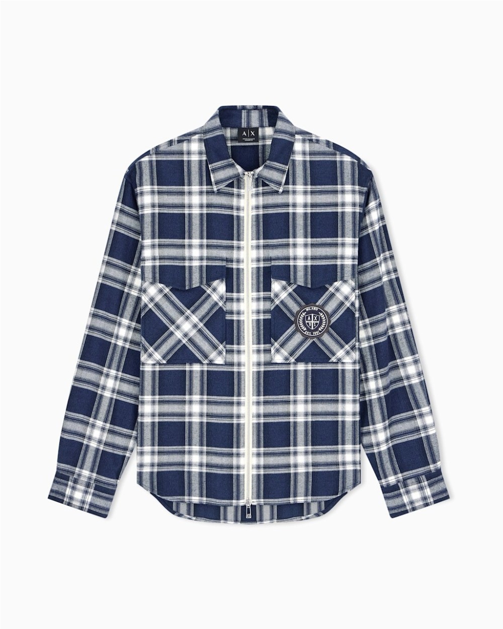 SOBRECAMISA CUADROS DE FRANELA CON CREMALLERA