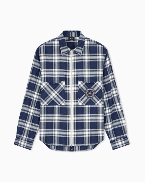 SOBRECAMISA CUADROS DE FRANELA CON CREMALLERA