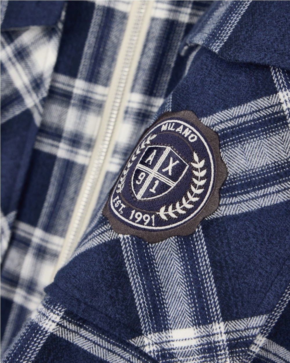 SOBRECAMISA CUADROS DE FRANELA CON CREMALLERA