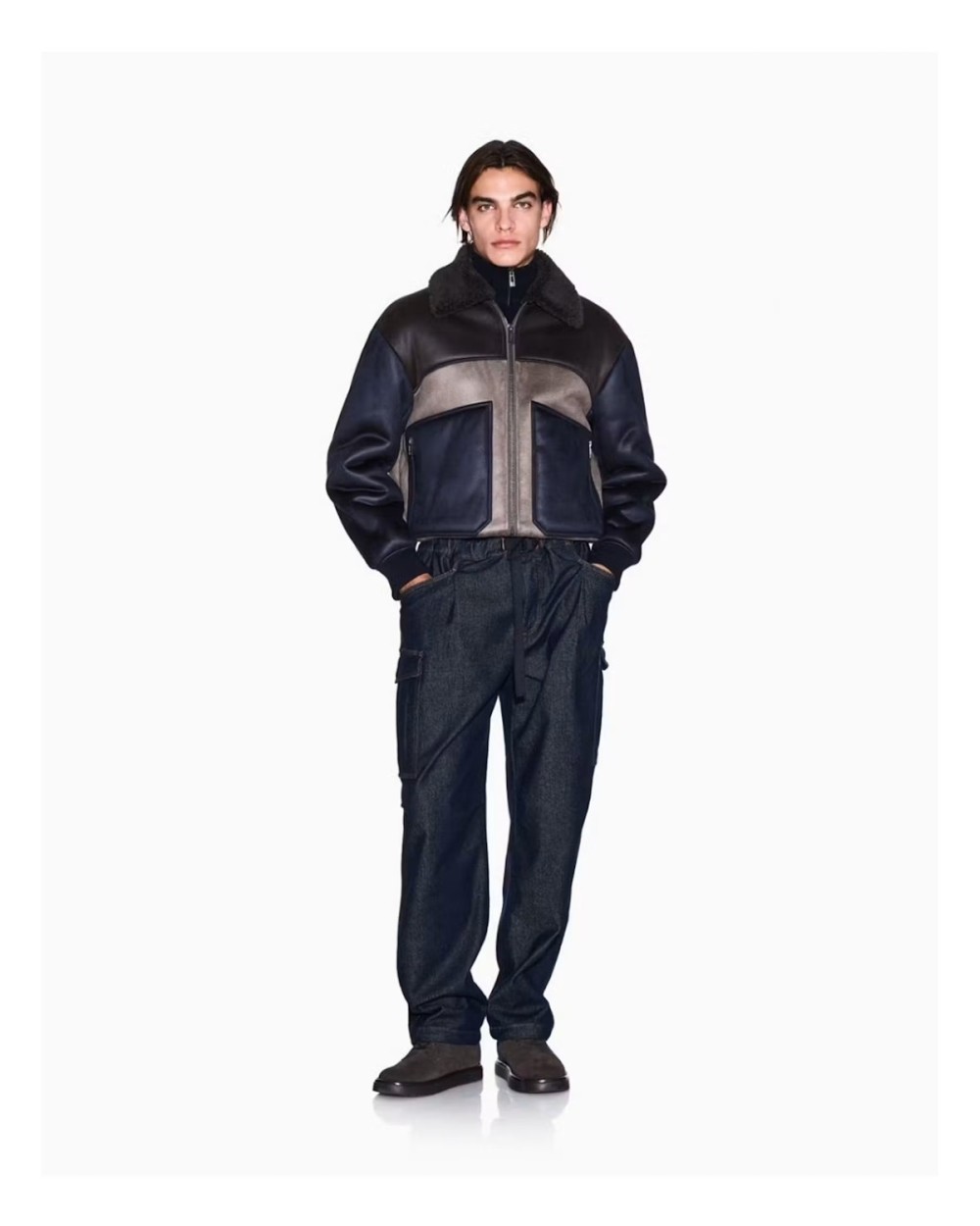 CAZADORA BOMBER  CON BORREGUITO