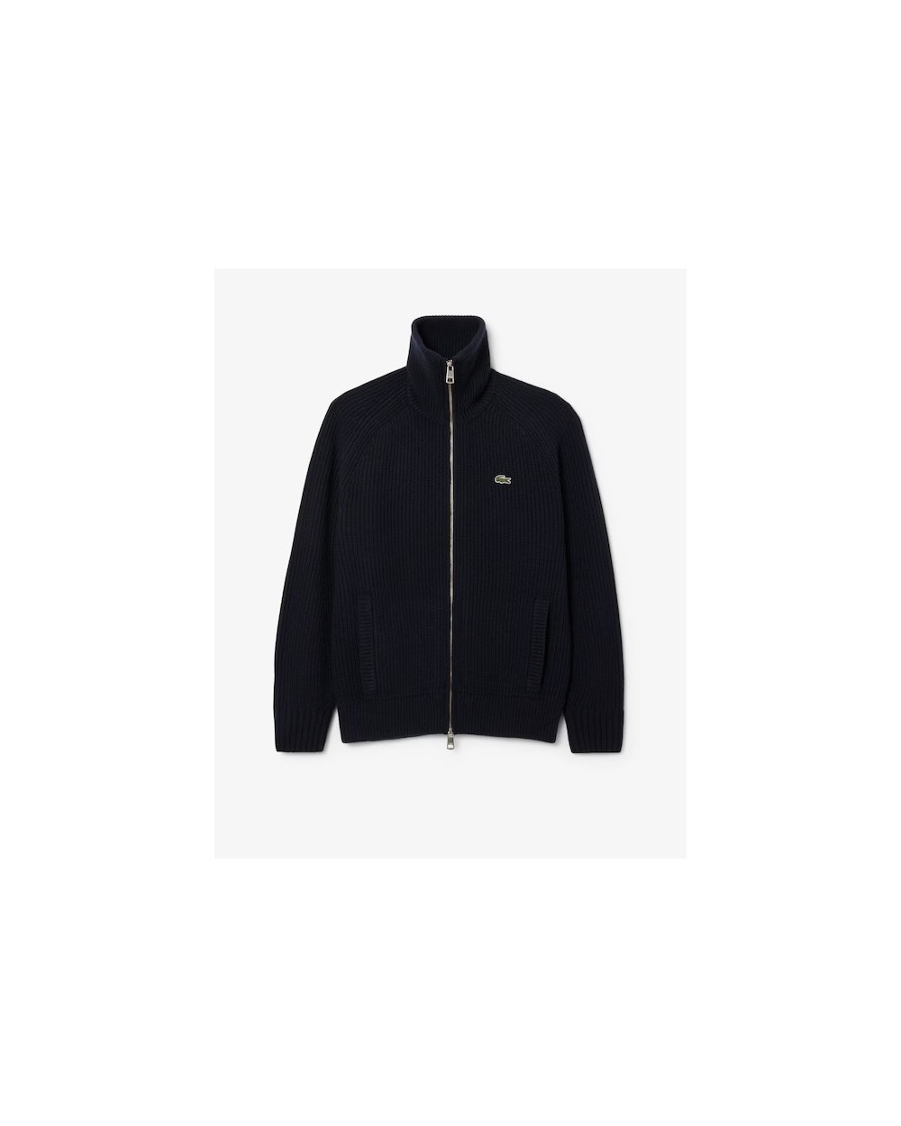 CHAQUETA CON CREMALLERA DE CUELLO ALTO DE LANA CARDADA