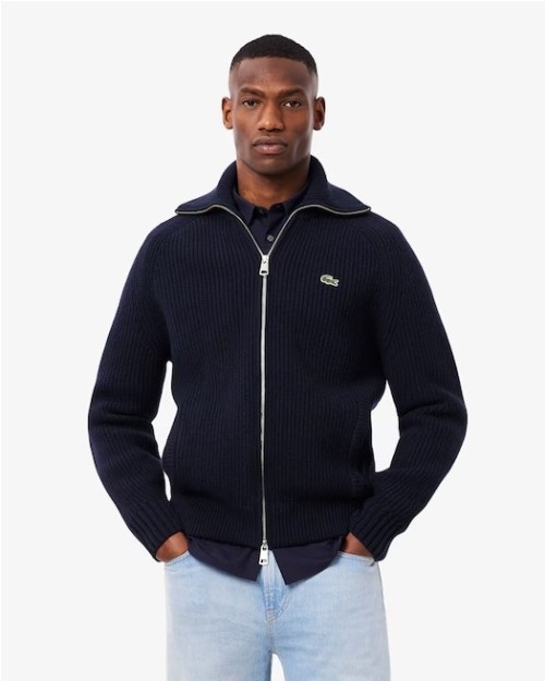 CHAQUETA CON CREMALLERA DE CUELLO ALTO DE LANA CARDADA 2