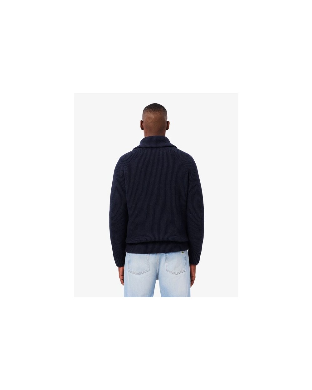 CHAQUETA CON CREMALLERA DE CUELLO ALTO DE LANA CARDADA